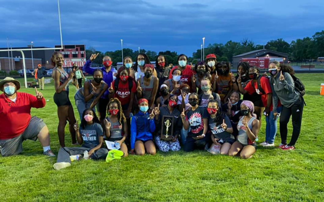 TF South girls track wins conference championship, advances to