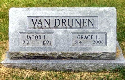 Van Drunen gravestone