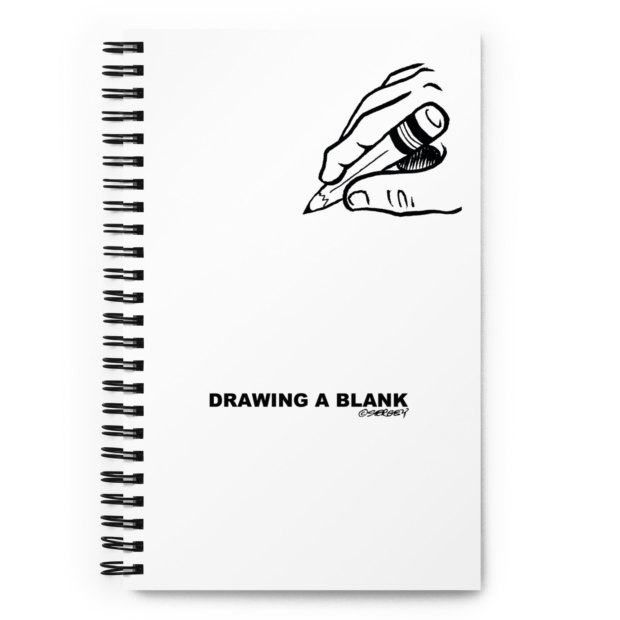 Drawing a Blank notebook (art by Jim Siergey)